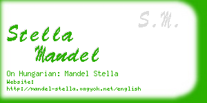stella mandel business card